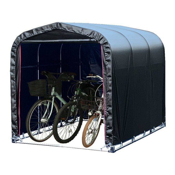 楽天市場】南栄工業 サイクルハウス 3台用 間口1.56m 奥行2.2m BK 