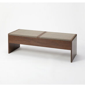 畳収納付きベンチ 120×43×39cm ブラウン×い草ブラウン 【メーカー直送・代引不可・置配不可】