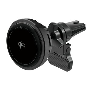 カシムラ Qi2 マグネットワイヤレス充電器 エアコン取付 冷却機能付 KW-52