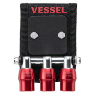 ベッセル VESSEL クイックキャッチャー 3連ホルダー マグネット付 レッド QB-10MB3R