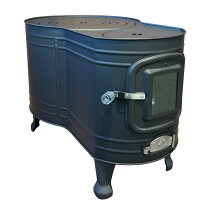 楽天市場】黒耐熱 窓付時計型薪ストーブ asw－60bの通販