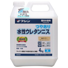 和信ペイント 水性ウレタンニス 透明クリヤー 4kg
