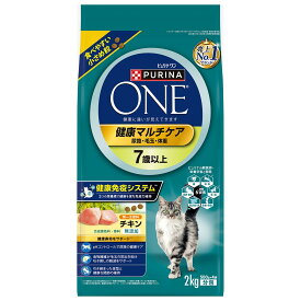 【9月5日限定！最大100％ポイントバック】ピュリナワン キャット 健康マルチケア 7歳以上 チキン 2kg