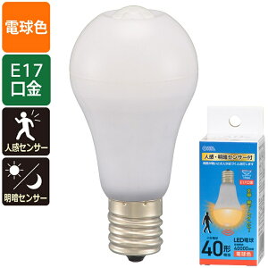 �I�[���d�@ LED�d�����` �l�����ÃZ���T�[�t E17 40�`���� �d���F LDA4L-G/E17 PIR