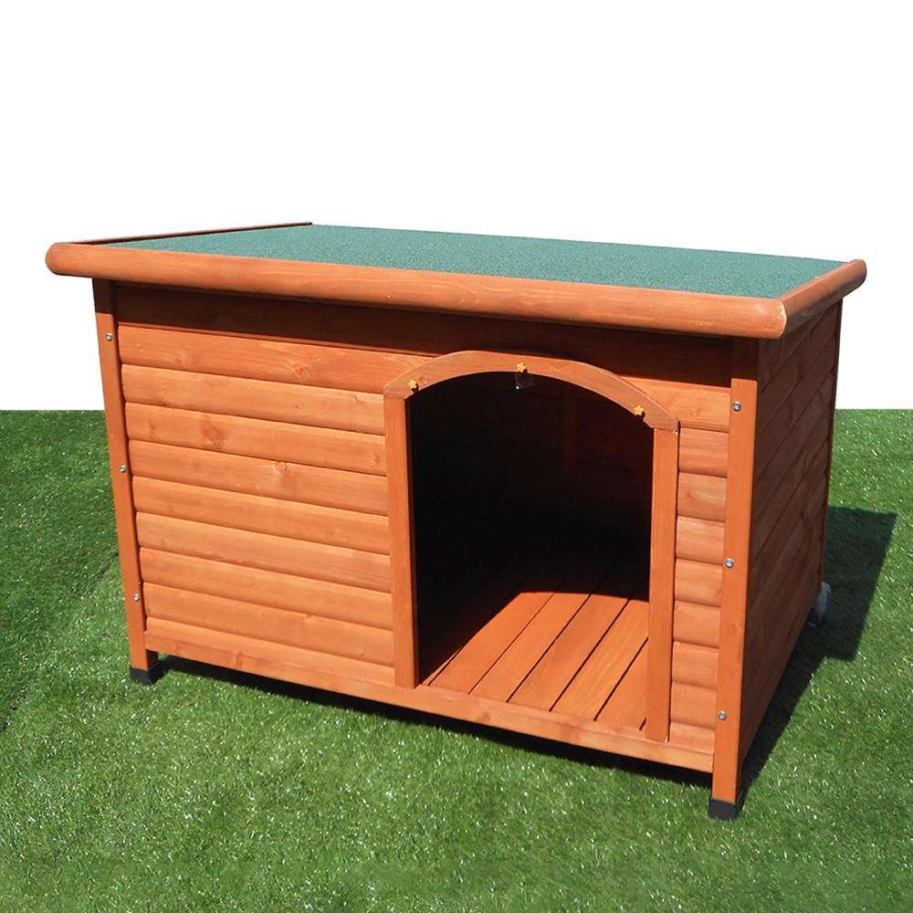 楽天市場】犬小屋 片屋根木製犬舎 Lサイズ 屋外 中型・大型犬 DHW1018 