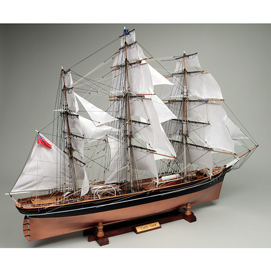 ウッディジョー <br>木製帆船模型 80 カティサーク [帆付] <BR>レーザーカット加工