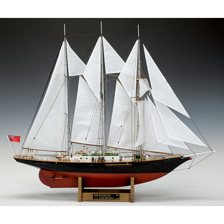 ウッディジョー <br>木製帆船模型 75 サー ウィンストン チャーチル <BR>レーザーカット加工