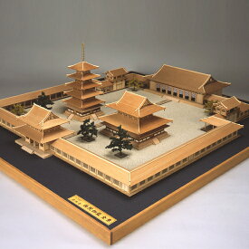 ウッディジョー 木製建築模型 1/150 法隆寺 全景 レーザーカット加工