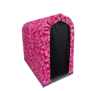 南栄工業 迷彩サイクルハウス 2台用 間口0.94m 奥行1.8m PI ピンク