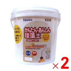 フジワラ化学 かんたんあんしん珪藻土 10kg クリーム×2個 セット販売