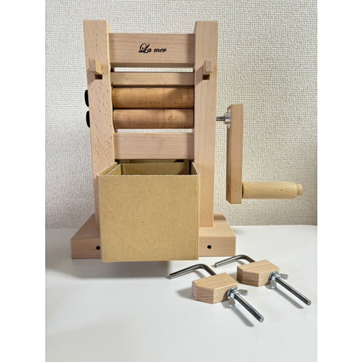 楽天市場】ラ・メール綿繰り機（コットン種取り機） 白木 ＜紡ぎ 綿 ラ  