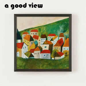 ����������QUARTER REPORT(�N�H�[�^�[���|�[�g�ja good view�@�A�[�g�|�X�^�[�i�t���[���I���j��i���F�Ԃ������̒��|�X�^�[�F30×30cm�i�t���[���F32.3×32.3cm�j��Ɩ��F���̂� / KANOA