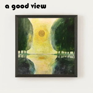 ��SALE�Q���I�|�C���g10�{�I��QUARTER REPORT(�N�H�[�^�[���|�[�g�ja good view�@�A�[�g�|�X�^�[�i�t���[���I���j��i���F�������܃|�X�^�[�F30×30cm�i�t���[���F32.3×32.3cm�j��Ɩ��F���̂� / KANOA