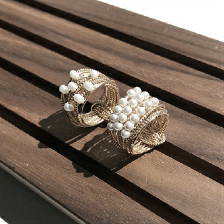 楽天市場 Wire Ring パール スワロフスキー ワイヤーリング 天然石 リング 大人気 ゴールド 14kgf パールリング おしゃれ 天然石 指輪 カジュアルリング ギフト クリスマス プレゼント インポート アクセサリー Olivia