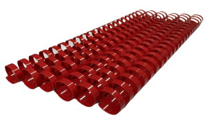 【FDC】A4サイズ プラスチック製本リング 1セット(50本入) 25mm 21穴 最大綴じ込み枚数:200枚 最適な大きさにハサミで簡単カット。今回限り売り切れゴメン!!