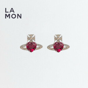 BBA EGXgEbh sAX Vivienne Westwood Ariella EARRINGS ^ sAX SILVER/RED Vo[/bhn