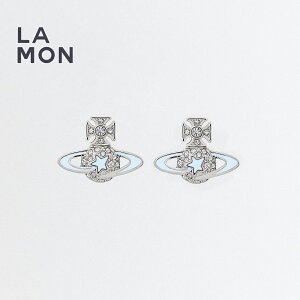BBA EGXgEbh sAX Vivienne Westwood DARLENE EARRINGS ^ sAX SILVER/BLUE Vo[/u[n