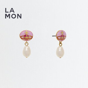 BBA EGXgEbh sAX Vivienne Westwood LOELIA DROP EARRINGS ^ sAX PINK/GOLD sN/S[hn