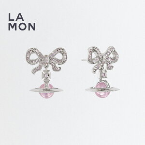 BBA EGXgEbh sAX Vivienne Westwood OCTAVIE EARRINGS X sA SILVER/PINK Vo[/sNn
