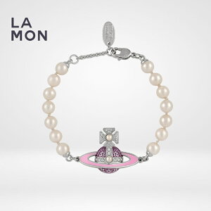 BBA EGXgEbh uXbg Vivienne Westwood ROXANNE PEARL BRACELET ^ XtXL[ OX p[ uXbg SILVER/PINK Vo[/sNn