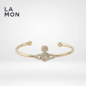 ���B���B�A�� �E�G�X�g�E�b�h �u���X���b�g Vivienne Westwood Grace Bas Relief Open Bangle ���^�� �N���X�^�� �u���X���b�g GOLD �S�[���h�n