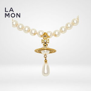 BBA EGXgEbh lbNX Vivienne Westwood ONE ROW PEARL DROP CHOKER ^ NX^ XtXL[ OX p[ lbNX GOLD S[hn