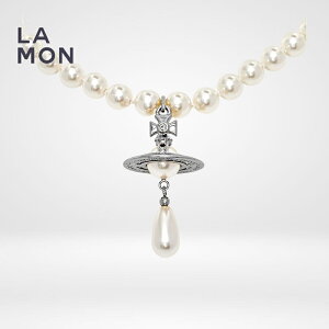 BBA EGXgEbh lbNX Vivienne Westwood ONE ROW PEARL DROP CHOKER ^ NX^ XtXL[ OX p[ lbNX SILVER Vo[n