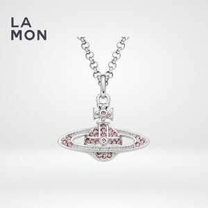 BBA EGXgEbh lbNX Vivienne Westwood MINI BAS RELIEF PENDANT NECKLACE ^ NX^ lbNX SILVER/PINK Vo[/sNn