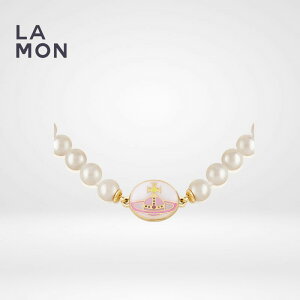 BBA EGXgEbh lbNX Vivienne Westwood LOELIA NECKLACE ^ XtXL[ OX p[ lbNX GOLD/PINK/CREAM S[h/sN/zCgn