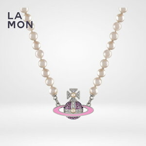 BBA EGXgEbh lbNX Vivienne Westwood ROXANNE PEARL NECKLACE ^ XtXL[ OX p[ lbNX SILVER/PINK Vo[/sNn