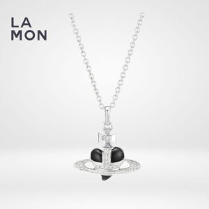 BBA EGXgEbh lbNX Vivienne Westwood New Diamante Heart Pendant ^ n[g lbNX SILVER/BLACK Vo[/ubNn