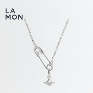 BBA EGXgEbh lbNX Vivienne Westwood Safety Pin Pendant Necklace ^ lbNX PLATINUM Vo[n