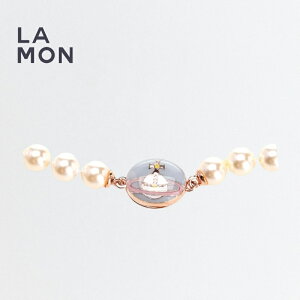 BBA EGXgEbh lbNX Vivienne Westwood LOELIA NECKLACE ^ XtXL[ OX p[ lbNX PINK GOLD/PALE BLUE sNn