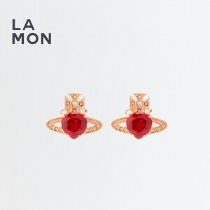 BBA EGXgEbh sAX Vivienne Westwood Ariella EARRINGS ^ sAX Pink Gold/Red sN S[h/bhn