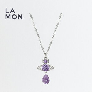 BBA EGXgEbh lbNX Vivienne Westwood ISMENE DROP PENDANT ^ lbNX PLATINUM LAVENDER/WHITE CZ p[vn