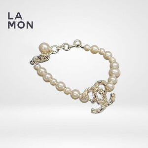 �y�V�i�z�V���l�� �u���X���b�g CHANEL BRACELET AB7599 �R�R�}�[�N ���^�� �X�g���X �R�X�`���[�� �p�[�� �u���X���b�g GOLD/WHITE �S�[���h/�z���C�g�n