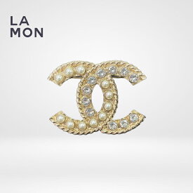 【新品】シャネル ブローチ CHANEL BROOCH AB3782 ココマーク メタル ストラス コスチューム パール ブローチ GOLD ゴールド系