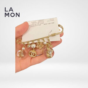 �y�V�i�z�V���l�� �u���[�` CHANEL BROOCH AB2557 �R�R�}�[�N ���^�� �X�g���X �R�X�`���[�� �p�[�� �u���[�` GOLD �S�[���h�n