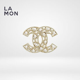 【新品】シャネル ブローチ CHANEL BROOCH AB5866 ココマーク メタル ストラス コスチューム パール ブローチ GOLD ゴールド系
