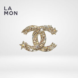 【新品】シャネル ブローチ CHANEL BROOCH AB6192 ココマーク メタル ストラス スター ブローチ GOLD ゴールド系