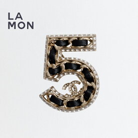 【新品】シャネル ブローチ CHANEL BROOCH ABA170 ココマーク メタル ストラス レザー ブローチ GOLD/BLACK ゴールド/ブラック系