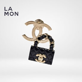 【新品】シャネル ブローチ CHANEL BROOCH ABA012 ココマーク メタル レジン レザー ブローチ GOLD/BLACK ゴールド/ブラック系