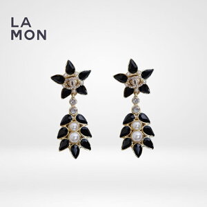 yVizVl sAX CO CHANEL EARRINGS AB4328 RR}[N ^ XgX  X^[ sAX CO GOLD/BLACK S[h/ubNn