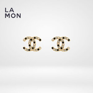 yVizVl sAX CO CHANEL EARRINGS AB5496 RR}[N ^ XgX RX`[ p[ sAX CO GOLD/BLACK S[h/ubNn