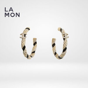 yVizVl sAX CO CHANEL EARRINGS AB5778 RR}[N ^ XgX RX`[ p[ t[v sAX CO GOLD/BLACK S[h/ubNn