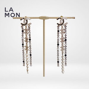 yVizVl sAX CO CHANEL EARRINGS AB6705 RR}[N ^ XgX RX`[ p[ sAX CO GOLD/BLACK S[h/ubNn