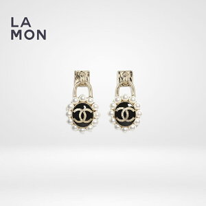 yVizVl sAX CHANEL EARRINGS AB6482 RR}[N ^ RX`[ p[ sAX GOLD/BLACK S[h/ubNn