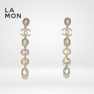 yVizVl sAX CO CHANEL EARRINGS AB6826 RR}[N ^ RX`[ p[ XgX sAX CO GOLD/MULTI-COLOR S[h/}`J[n