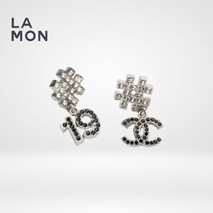 yVizVl sAX CO CHANEL EARRINGS AB8972 RR}[N ^ XgX sAX CO SILVER/BLACK Vo[/ubNn