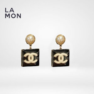 yVizVl sAX CHANEL EARRINGS AB8677 RR}[N ^ RX`[ p[ sAX GOLD/BLACK S[h/ubNn